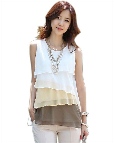 multi colors spring summer style women shirt flounce tiered round neck sleeveless chiffon blusas femininas8, White
multi colors spring summer style women shirt flounce tiered round neck sleeveless chiffon blusas femininas8, White