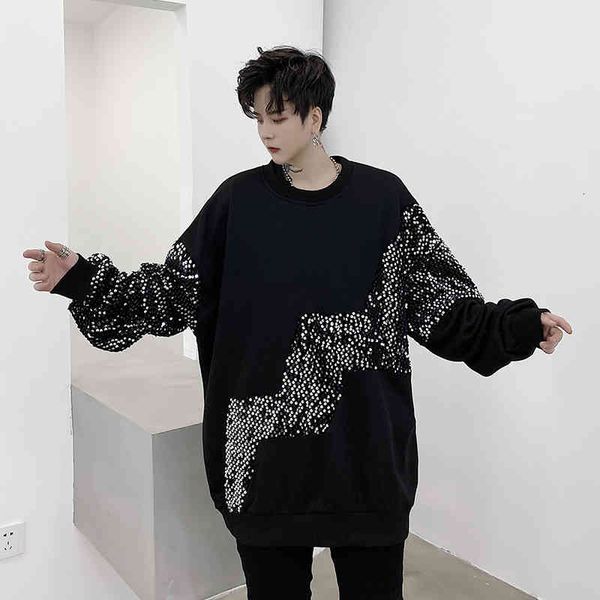 men's jackets men sequins long sleeve pullover sweatshirt male women streetwear fashion hip hop loose couple hoodie w6pi, Black;brown
men's jackets men sequins long sleeve pullover sweatshirt male women streetwear fashion hip hop loose couple hoodie w6pi, Black;brown