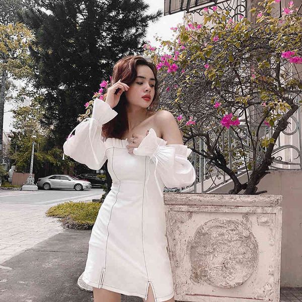 shestyle vintage off shoulder bodycon dresses women ruffles lantern pink sleeve splited slash neck sweet white dress patchworking, Black;white
shestyle vintage off shoulder bodycon dresses women ruffles lantern pink sleeve splited slash neck sweet white dress patchworking, Black;white