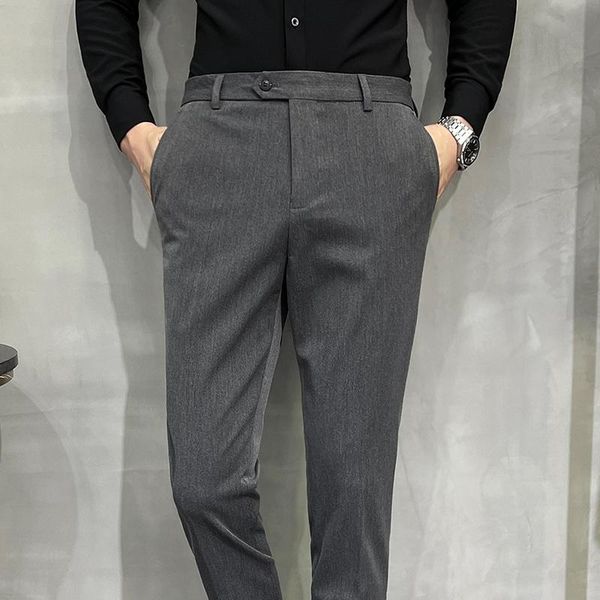 men's suits & blazers business dress suit pants for men korean solid color slim office social casual pant wedding groom formal trousers, White;black
men's suits & blazers business dress suit pants for men korean solid color slim office social casual pant wedding groom formal trousers, White;black
