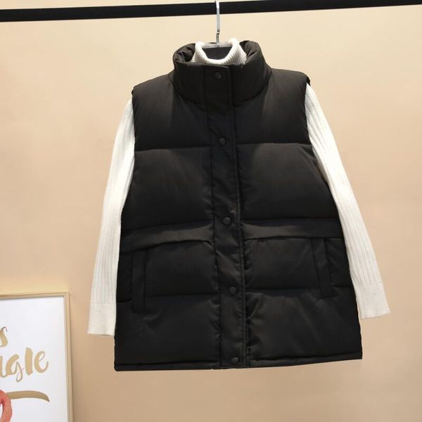 women's vests autumn vest women sleeveless 2021 winter coat female waistcoat short slim stand collar thick warm jacket black, Black;white
women's vests autumn vest women sleeveless 2021 winter coat female waistcoat short slim stand collar thick warm jacket black, Black;white