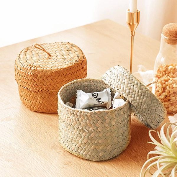 storage baskets handwoven rattan basket with lid seagrass organiser for snack cosmetics sundries deskdecor
storage baskets handwoven rattan basket with lid seagrass organiser for snack cosmetics sundries deskdecor