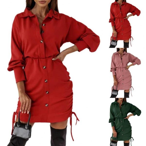 casual dresses soft shirt style women turn-down collar drawstring dress for dating, Black;gray
casual dresses soft shirt style women turn-down collar drawstring dress for dating, Black;gray