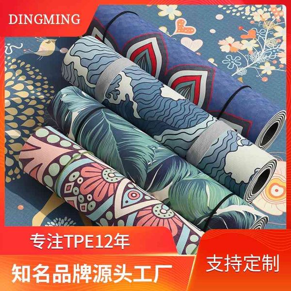 tpe printing environmental protection yoga two exercise and fitness floor mat for home use
tpe printing environmental protection yoga two exercise and fitness floor mat for home use