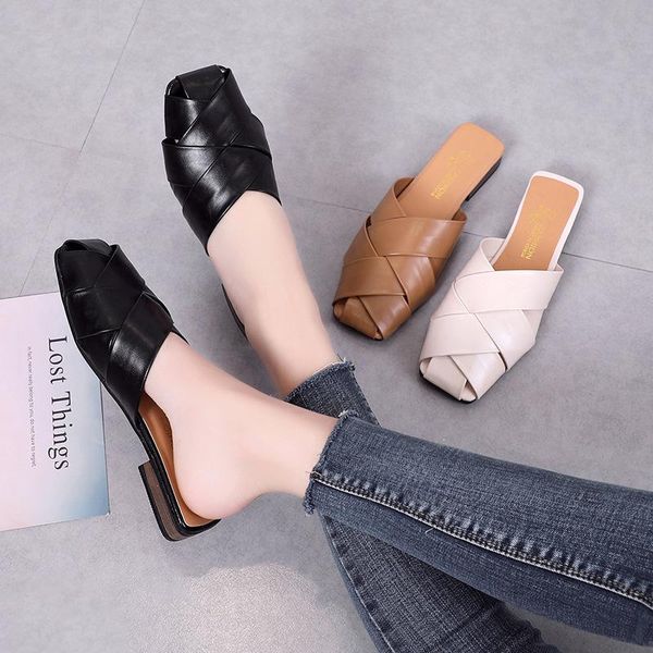 slippers flat shoes female pu rubber basic fabric fretwork, Black 
slippers flat shoes female pu rubber basic fabric fretwork, Black