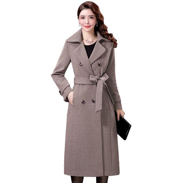 women's wool & blends woolen coat in the middleof thelong middle-aged over knee thickening warm jacket female autumn and winter models, Black
women's wool & blends woolen coat in the middleof thelong middle-aged over knee thickening warm jacket female autumn and winter models, Black