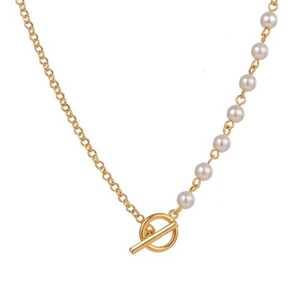 fashion simple design pearl ot buckle heart lock pendant choker necklace for women female boho asymmetric gold chain jewelry, Silver
fashion simple design pearl ot buckle heart lock pendant choker necklace for women female boho asymmetric gold chain jewelry, Silver