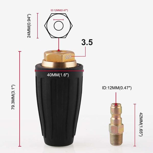 high pressure cleaner nozzle rotating dirt blaster turbo with 1/4" quick release plug connector washers watering equipments
high pressure cleaner nozzle rotating dirt blaster turbo with 1/4" quick release plug connector washers watering equipments