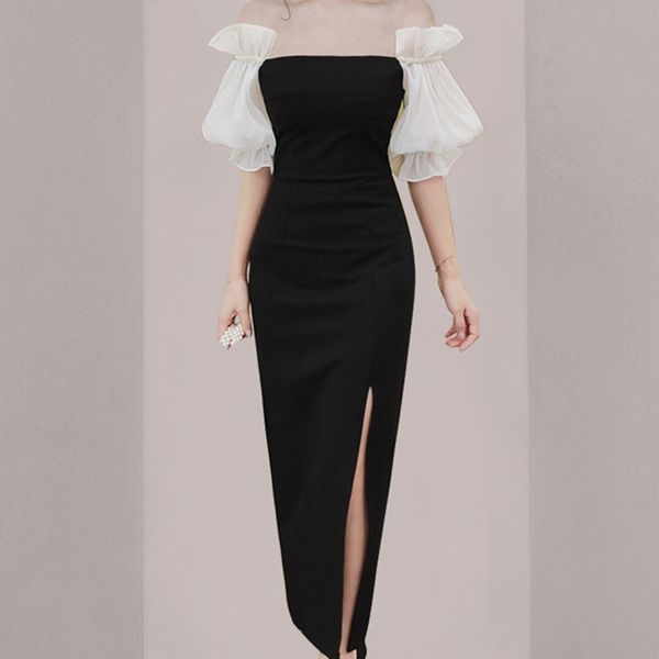 zawfl women elegant high slit slash neck strapless lantern sleev club slim dress bodycon christmas senior party 210525, Black;gray
zawfl women elegant high slit slash neck strapless lantern sleev club slim dress bodycon christmas senior party 210525, Black;gray