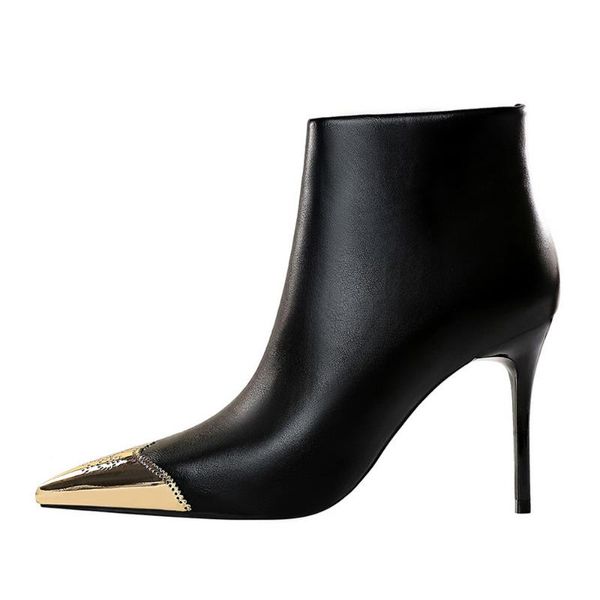 boots autumn winter high heels women shoes 2021 fashion pointed toe stilettos metal decoration mature lady ankle boot, Black
boots autumn winter high heels women shoes 2021 fashion pointed toe stilettos metal decoration mature lady ankle boot, Black