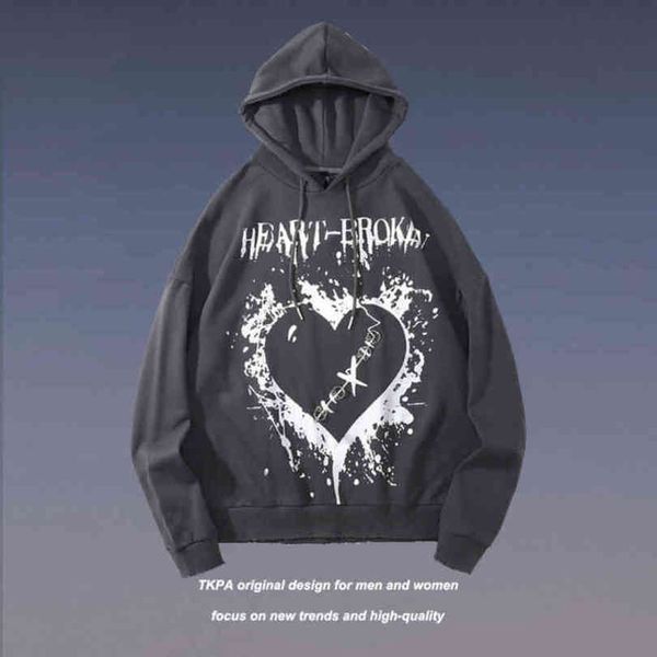 tkpa gothic dark wind burning love graffiti printed hoodie net red tide brand loose couple top, Black
tkpa gothic dark wind burning love graffiti printed hoodie net red tide brand loose couple top, Black
