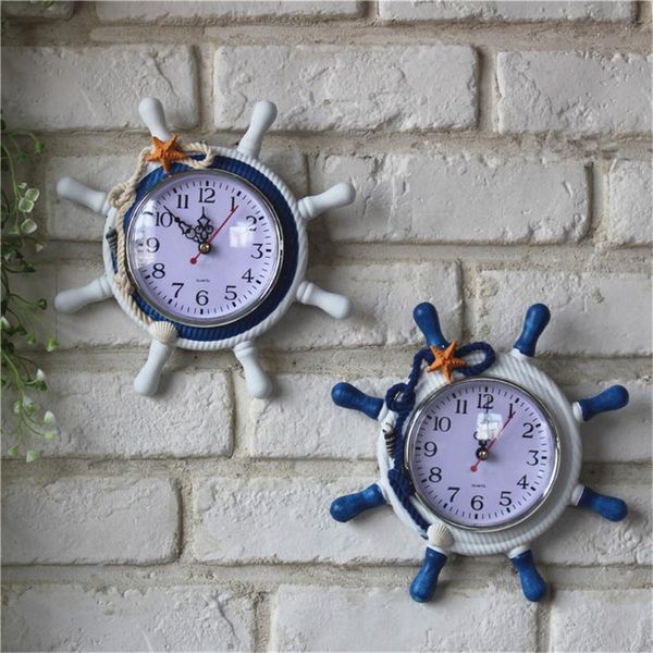 home wall clock decoration round retro wood mediterranean-style rudder anchor saat needle hanging clocks
home wall clock decoration round retro wood mediterranean-style rudder anchor saat needle hanging clocks