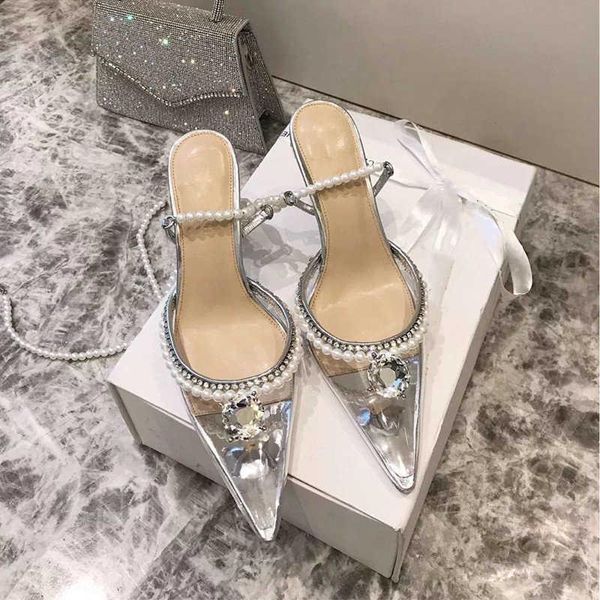 sandals 2021 pvc transparent pointed toe fairy style pearl rhinestone roman women's shoes design sense niche high heels, Black
sandals 2021 pvc transparent pointed toe fairy style pearl rhinestone roman women's shoes design sense niche high heels, Black