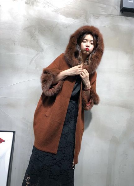 women's sweaters women knitted mink cashmere sweater with big fur sleeve hood ladies fashion batwing coat zip, White;black
women's sweaters women knitted mink cashmere sweater with big fur sleeve hood ladies fashion batwing coat zip, White;black