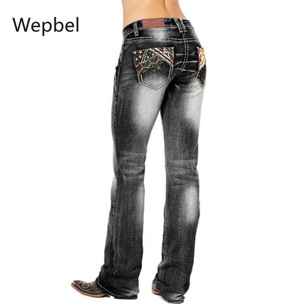 women's jeans wepbel denim pants streetwear trousers washed women embroidered summer mid waist straight, Blue
women's jeans wepbel denim pants streetwear trousers washed women embroidered summer mid waist straight, Blue