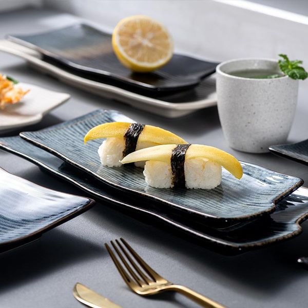 dishes & plates 10/12 inches japanese cuisine sushi plate ceramic rectangular restaurant creative retro sashimi tableware
dishes & plates 10/12 inches japanese cuisine sushi plate ceramic rectangular restaurant creative retro sashimi tableware