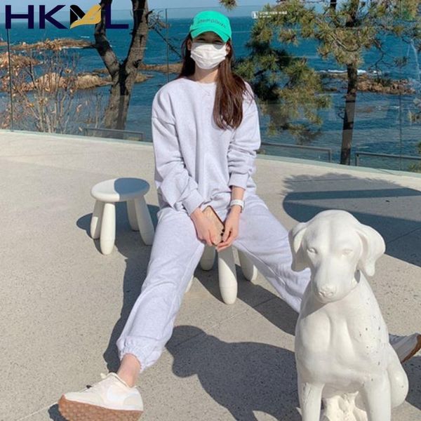 women's two piece pants korean chic women set solid color hoodies and cropped casual loose fashion female 2021, White
women's two piece pants korean chic women set solid color hoodies and cropped casual loose fashion female 2021, White