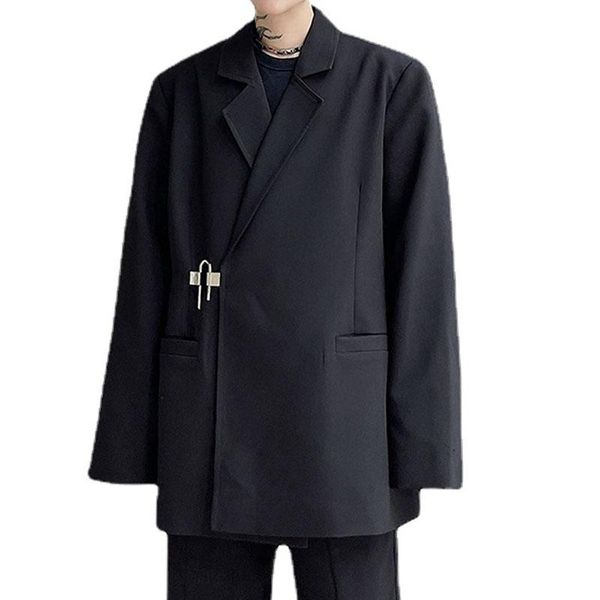 men's suits & blazers men lock buckle japanese harajuku streetwear fashion loose casual black suit jacket women oversize blazer coat ma, White;black
men's suits & blazers men lock buckle japanese harajuku streetwear fashion loose casual black suit jacket women oversize blazer coat ma, White;black