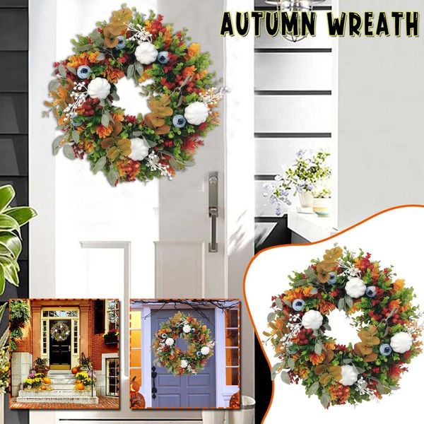 decorative flowers & wreaths 45cm autumn wreath christmas decoration thanksgiving garland window restaurant home flower door navidad
decorative flowers & wreaths 45cm autumn wreath christmas decoration thanksgiving garland window restaurant home flower door navidad
