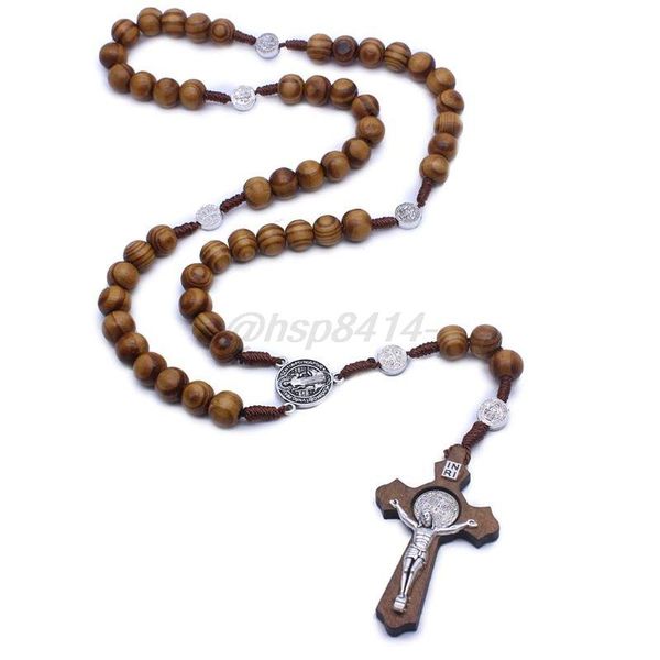 chains fashion handmade round bead catholic rosary cross religious wood beads men necklace charm gifts, Silver
chains fashion handmade round bead catholic rosary cross religious wood beads men necklace charm gifts, Silver