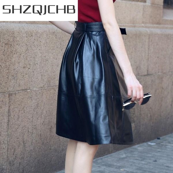skirts jchb 2021 fashion women genuine leather real sheepskin a-line skirt ladies high waist belt bow knee length plu, Black
skirts jchb 2021 fashion women genuine leather real sheepskin a-line skirt ladies high waist belt bow knee length plu, Black