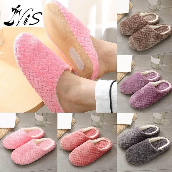 nis women men slippers soft bottom cotton suede non-slip indoor household winter warm home room floor shoes, Black
nis women men slippers soft bottom cotton suede non-slip indoor household winter warm home room floor shoes, Black