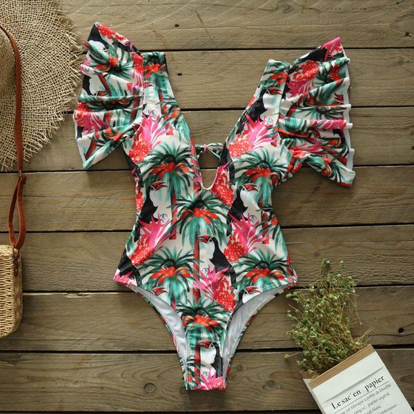 one piece swimsuit v-neck tropical print swimwear women ruffle bathing suit beachwear monokini one-piece suits
one piece swimsuit v-neck tropical print swimwear women ruffle bathing suit beachwear monokini one-piece suits