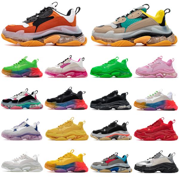 casual shoes sneakers clear sole triple s dad shoes men women platform 17fw paris vintage old crystal bottom triple-s designer sports, Black
casual shoes sneakers clear sole triple s dad shoes men women platform 17fw paris vintage old crystal bottom triple-s designer sports, Black
