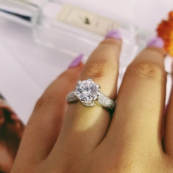 original products 925 sterling silver wedding engagement ring for women finger jewelry r4473s cluster rings, Golden;silver
original products 925 sterling silver wedding engagement ring for women finger jewelry r4473s cluster rings, Golden;silver