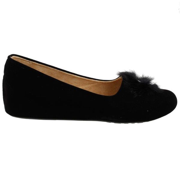 muya 91030-2131 daily anatomical lady home in-ballerina shoes slippers, Black