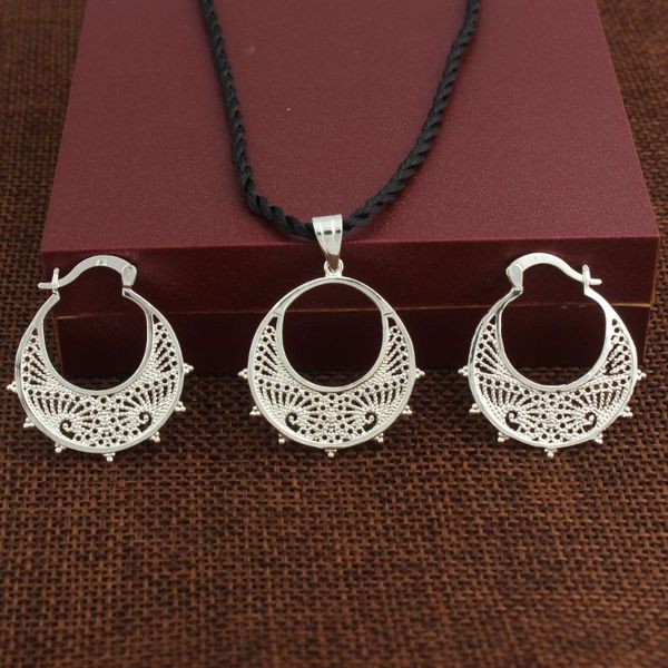 earrings & necklace the ethiopia white moon jewelry sets for women holiday gifts, Silver
earrings & necklace the ethiopia white moon jewelry sets for women holiday gifts, Silver