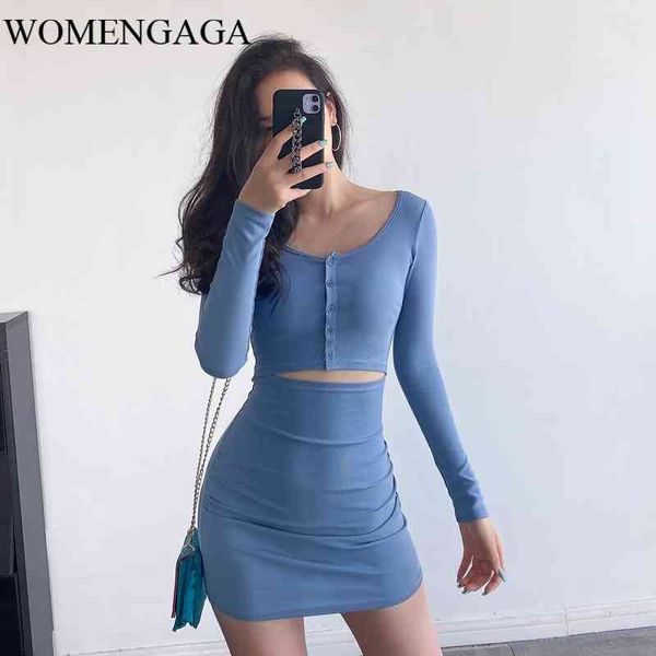 womengaga knitted tight fake two-piece navel button mini dress full sleeve hip women's autumn cotton vnw8 210603, White
womengaga knitted tight fake two-piece navel button mini dress full sleeve hip women's autumn cotton vnw8 210603, White