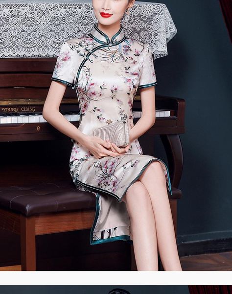 ethnic clothing h.rong.x summer traditional chinese cheongsam dress retro elegant mulberry silk bodycon chipao print large women qipao, Red
ethnic clothing h.rong.x summer traditional chinese cheongsam dress retro elegant mulberry silk bodycon chipao print large women qipao, Red