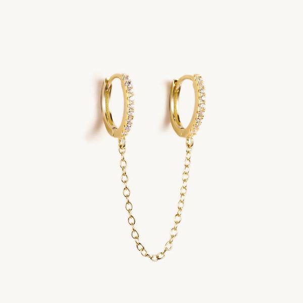 hoop & huggie aide 925 sterling silver double circle hoops earrings for women chic white zircons set chain tassel pendientes, Golden;silver
hoop & huggie aide 925 sterling silver double circle hoops earrings for women chic white zircons set chain tassel pendientes, Golden;silver