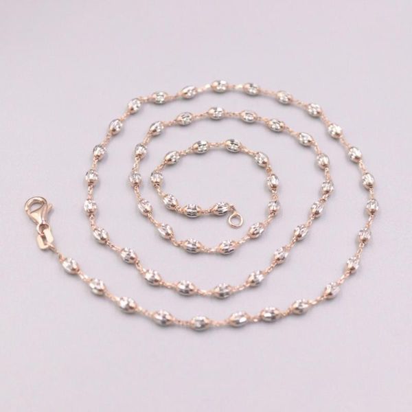pure 18k multi-tone gold necklace rose white carved beads o link chain 18inch / 5.8-6g stamped au750 for woman chains, Silver
pure 18k multi-tone gold necklace rose white carved beads o link chain 18inch / 5.8-6g stamped au750 for woman chains, Silver