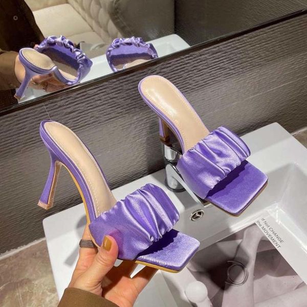 sandals fashion pleated women slippers candy color women's sandalssquare open toe slip on slides summers beach shoes size42 p6x0, Black
sandals fashion pleated women slippers candy color women's sandalssquare open toe slip on slides summers beach shoes size42 p6x0, Black