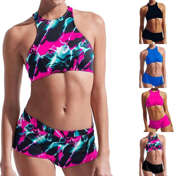 women's swimwear swimming suit bikini split high waisted boxer swimsuit collar push-up beachwear, White;black
women's swimwear swimming suit bikini split high waisted boxer swimsuit collar push-up beachwear, White;black