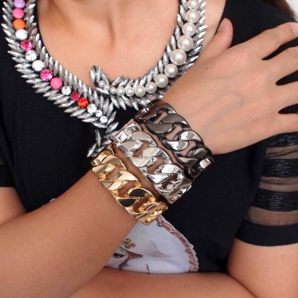 bangle ukmoc fashion casual design alloy chain shape women accessories spring opened cuff bracelets costume jewellery pulseiras b266, Black
bangle ukmoc fashion casual design alloy chain shape women accessories spring opened cuff bracelets costume jewellery pulseiras b266, Black