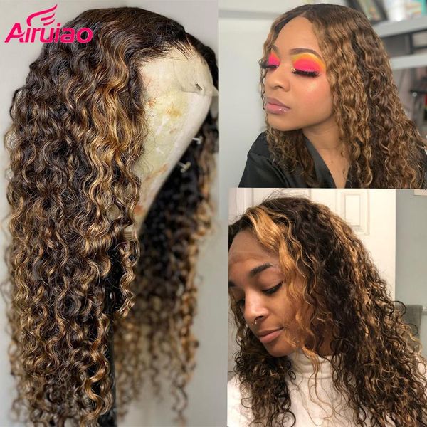 highlight ombre color wig deep water wave honey blonde glueless hd transparent lace 13x6x1 brazilian human hair wigs for women, Black;brown
highlight ombre color wig deep water wave honey blonde glueless hd transparent lace 13x6x1 brazilian human hair wigs for women, Black;brown