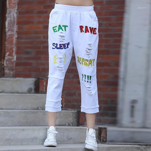 white women jeans ankle length fashion girls street trousers colorful embroidery letters holes denim pencil pants women's, Blue
white women jeans ankle length fashion girls street trousers colorful embroidery letters holes denim pencil pants women's, Blue