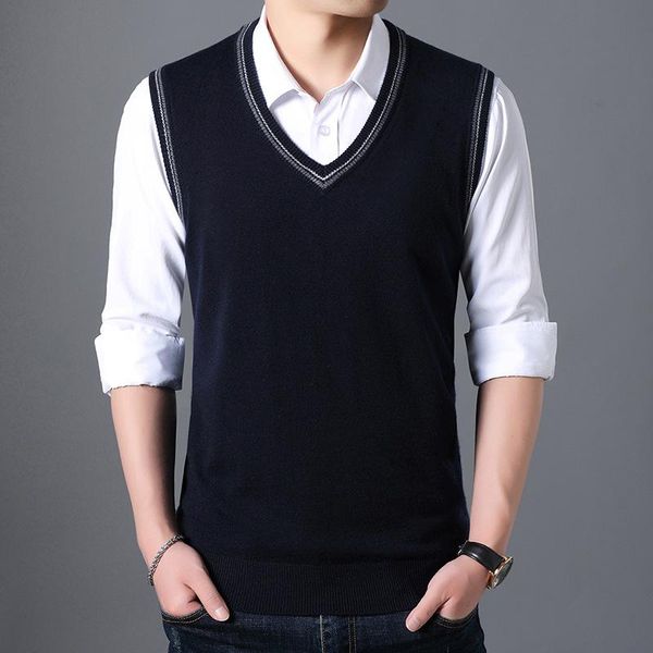 sweater vest men sleeveless pullover wool vests simple comfortable leisure chaleco hombre brand male v-neck knitted waistcoats men's, Black;white
sweater vest men sleeveless pullover wool vests simple comfortable leisure chaleco hombre brand male v-neck knitted waistcoats men's, Black;white
