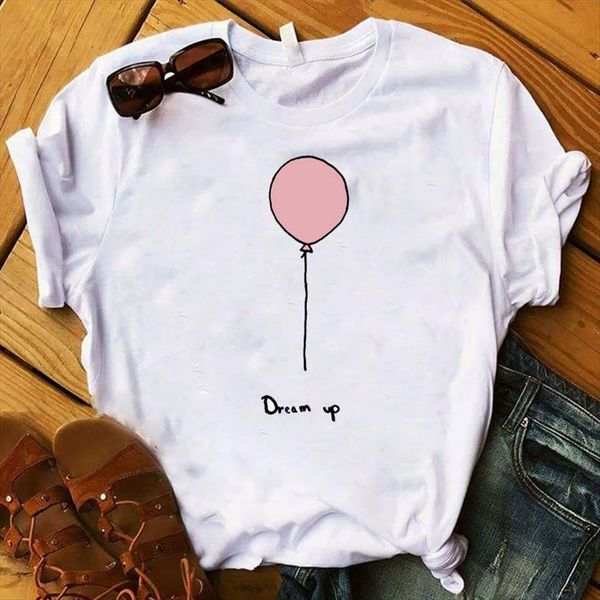 dream up balloon printed womens t shirt short sleeve loose tee female clothes graphic, White
dream up balloon printed womens t shirt short sleeve loose tee female clothes graphic, White