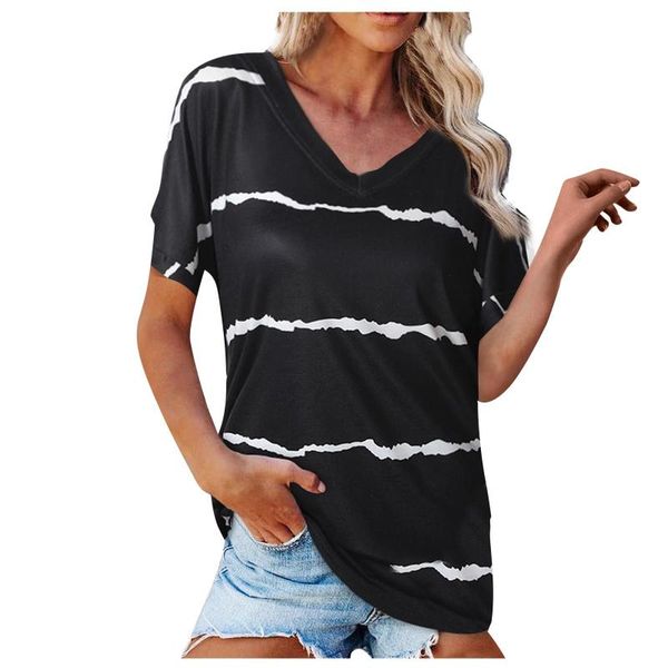 women's blouses & shirts striped black for female summer clothes camisas fashion casual short-sleeved v-neck with side ruffle shirt, White
women's blouses & shirts striped black for female summer clothes camisas fashion casual short-sleeved v-neck with side ruffle shirt, White