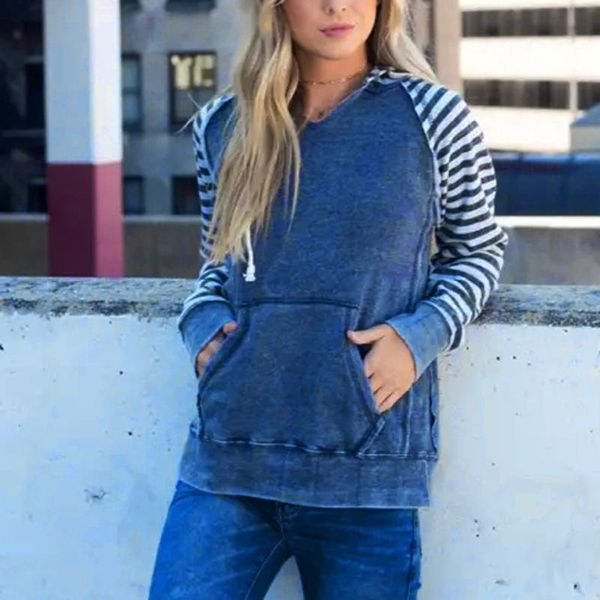 women's hoodies & sweatshirts women casual autumn v neck long sleeves sweatershirt stripe splicing pullover hooded easy sweatshirt, Black
women's hoodies & sweatshirts women casual autumn v neck long sleeves sweatershirt stripe splicing pullover hooded easy sweatshirt, Black