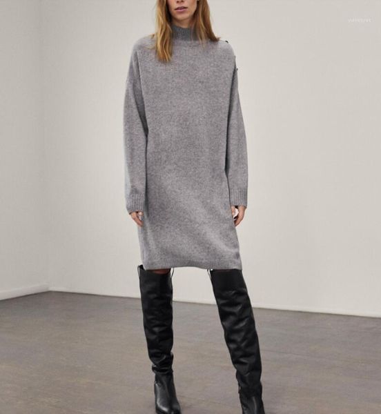 casual dresses women dress european and american women's 2021 autumn winter shoulder pad design simple style ladies, Black;gray
casual dresses women dress european and american women's 2021 autumn winter shoulder pad design simple style ladies, Black;gray