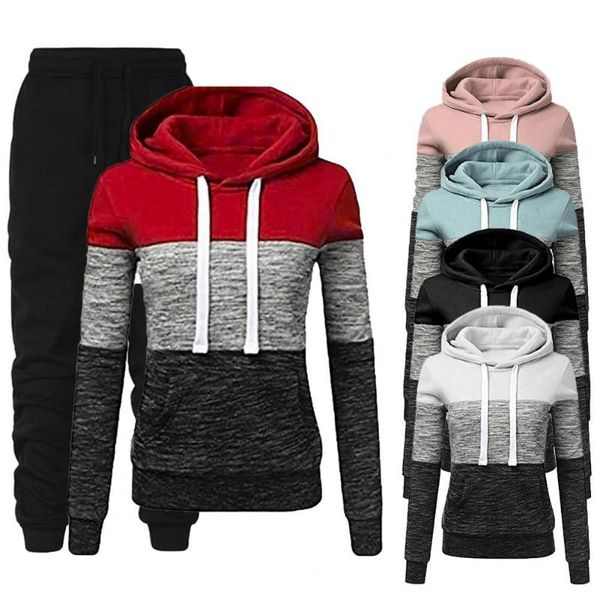 women's two piece pants 1 set sporty contrast color sweatshirt ankle tied sweatpants sports suit tracksuit large pocket, White
women's two piece pants 1 set sporty contrast color sweatshirt ankle tied sweatpants sports suit tracksuit large pocket, White
