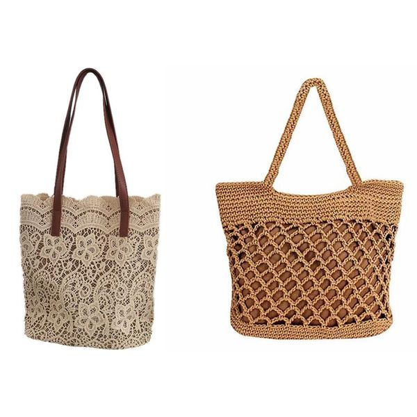 evening bags handbag women fashion woven straw bag (light brown) with shoulder big lace female (champagne)
evening bags handbag women fashion woven straw bag (light brown) with shoulder big lace female (champagne)