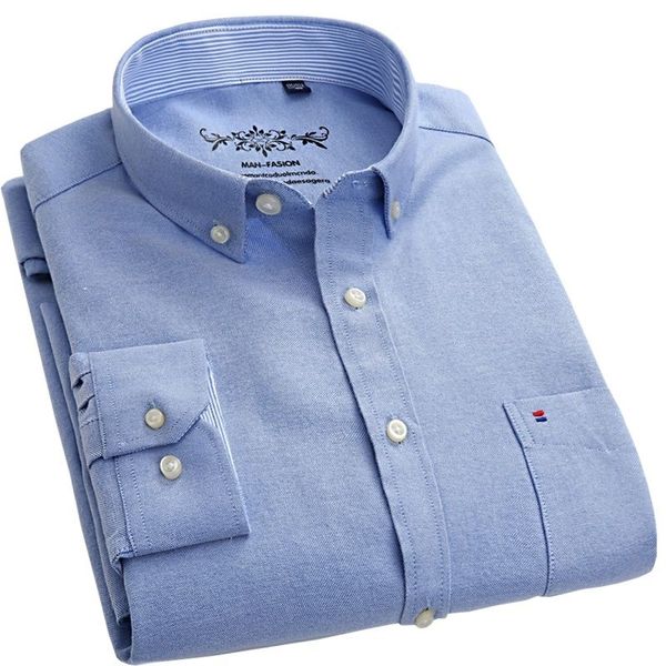 oxford fabric long sleeve casual shirts for men button collar thick mens clothing regular fit leisure plaid shirt striped 210331, White;black
oxford fabric long sleeve casual shirts for men button collar thick mens clothing regular fit leisure plaid shirt striped 210331, White;black