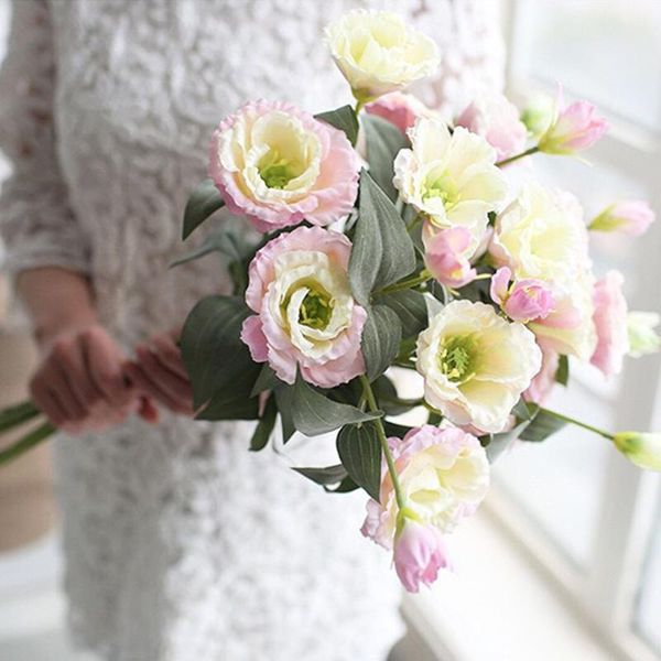 decorative flowers & wreaths 3 heads artificial flower eustoma home decoration fake christmas wedding party silk simulation bouquet
decorative flowers & wreaths 3 heads artificial flower eustoma home decoration fake christmas wedding party silk simulation bouquet