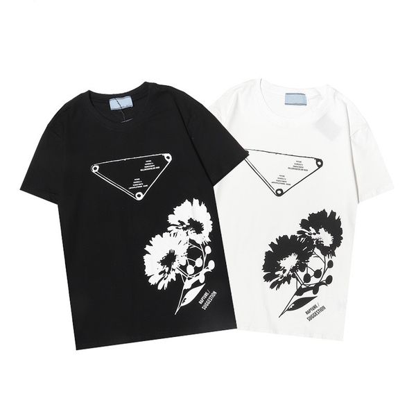 famous designer men's women's tee short-sleeved round neck floral triangle sign letter logo printing pattern black and white summe, White;black
famous designer men's women's tee short-sleeved round neck floral triangle sign letter logo printing pattern black and white summe, White;black